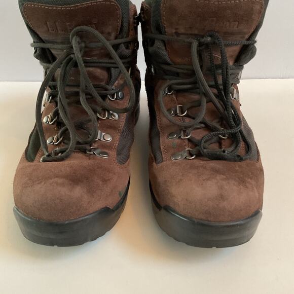 L.L. Bean Mens Sz 10 Wide Brown Suede Leather GORE-TEX Hiking Boots Waterproof - Picture 7 of 10